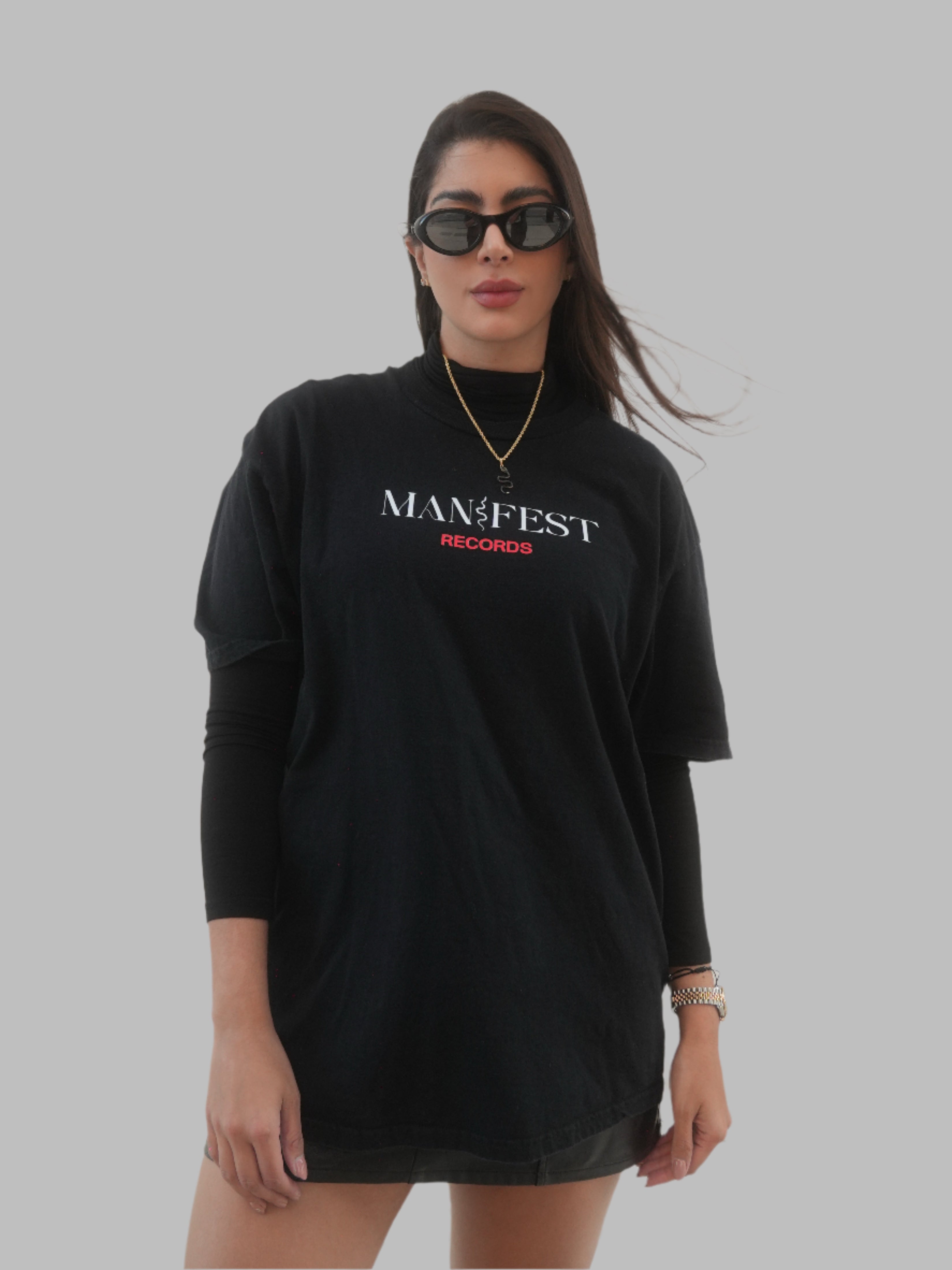 MANIFEST RECORDS T-SHIRT (BLACK)